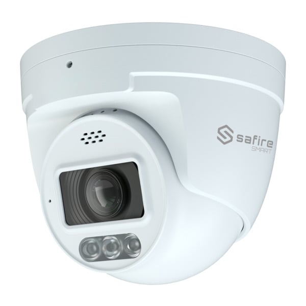 SAFIRE SMART SF-IPT511ZCA-4I1-SL Safire Smart - Cámara Turret IP gama I1 con Disuasión activa - Resolución 4 Megapíxel (2566x144