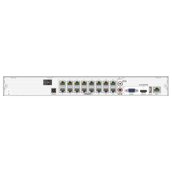 SAFIRE SMART SF-NVR6216-16P-B2 Safire Smart - Grabador NVR para cámaras IP - 16CH Puertos PoE / Compresión H.265S / 2HDD - Resol (9)