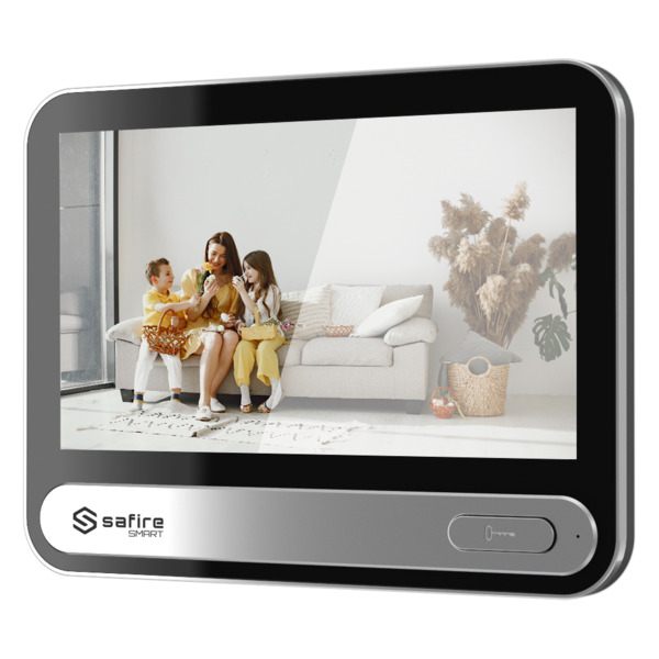 SAFIRE SMART SF-VIDISP11-7WIP Monitor para videoportero - Pantalla táctil IPS de 7&quot; - Audio bidireccional - TCP/IP, WiFi -