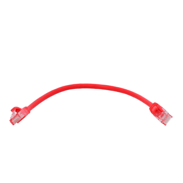 SAFIRE UTP6-H-03R Cable UTP - Ethernet - Conectores RJ45 - Categoría 6 - 0,3 m - Color rojo (3)