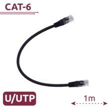 SAFIRE UTP6-H-1BK Cable UTP - Ethernet - Conectores RJ45 - Categoría 6 - 1 m - Color negro