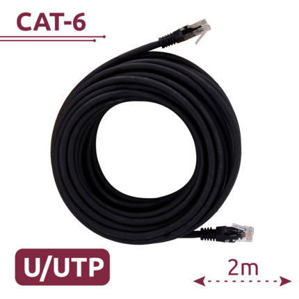 Comprar SAFIRE UTP6-H-2BK Cable UTP - Ethernet - Conectores RJ45 - Categoría 6 - 2 m - Color negro
