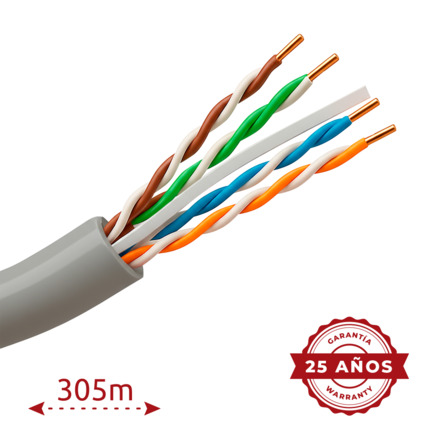Comprar SAFIRE UTP6E-300 Cable UTP Safire - Categoría 6 - Rollo de 305 metros - Diámetro 5.5 mm - Compatible con Baluns - Conductor OFC, pureza 99.9% cobre