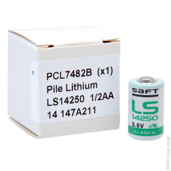 SAFT LS14250 Pila Litio SAFT 1/2 AA 3.6V 1.2AH PCL7409B (1)