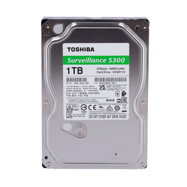 SEAGATE 10XHD1TB-S Pack de discos duros - 10 unidades - Seagate - ST1000VX001 - 1 TB de almacenamiento - Especial para CCTV (3)