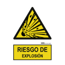 Señal riesgo de explosión 29,7x21cm