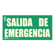 Señal salida de emergencia 29,7x14,8cm