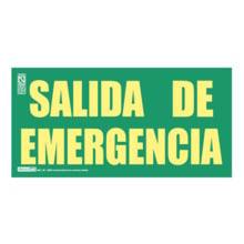 Señal salida de emergencia Clase A 29,7x14,8cm