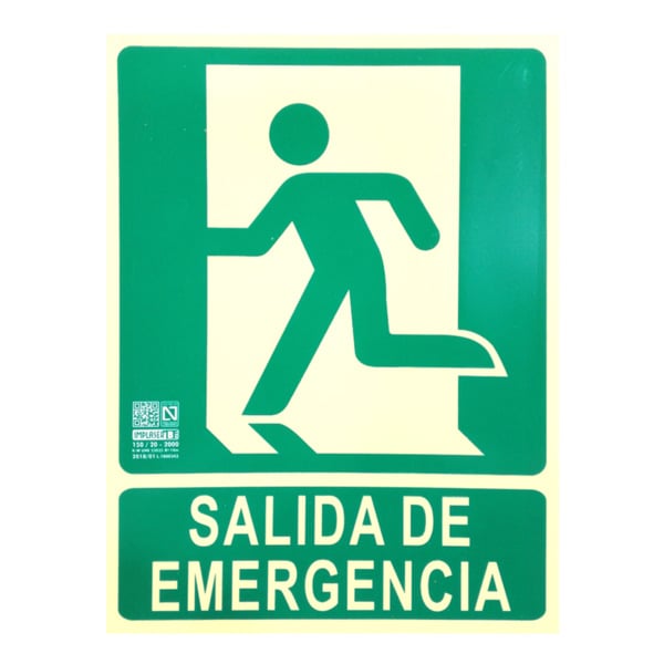 Señal salida de emergencia izquierda 29,7x22,4cm