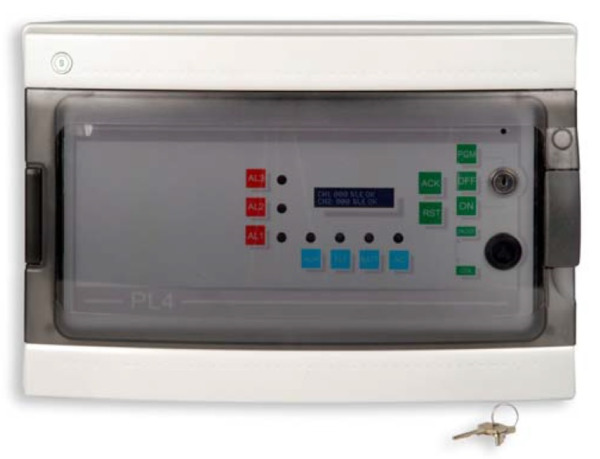 SENSITRON PL4+ Central de detección de gas ampliable de 4 a 8 sensores