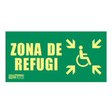 Senyal Zona de Refugi Clase A 32x16cm