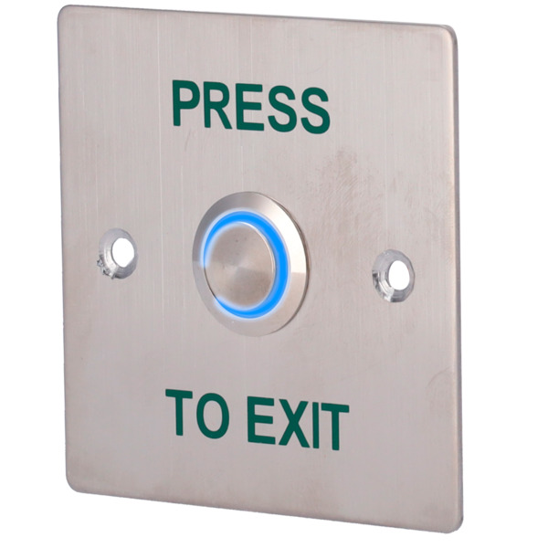 SIB EXITBUTTON303-LED Pulsador de liberación de puerta con LED - Uso profesional - Testado 100.000 usos - NO/NC/COM | Empotrado