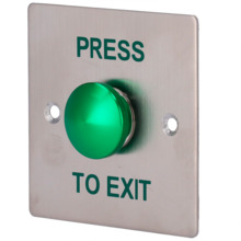 SIB EXITBUTTON305 Pulsador de liberación de puerta - Tipo semiesfera - Testado 500.000 usos - NO/COM | Empotrado o superficie -