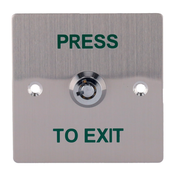 SIB EXITBUTTON307 Pulsador con llave - Uso profesional - Testado 500.000 usos - NO/NC/COM | Empotrado o superficie - Medidas 86 (1)