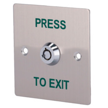 SIB EXITBUTTON307 Pulsador con llave - Uso profesional - Testado 500.000 usos - NO/NC/COM | Empotrado o superficie - Medidas 86