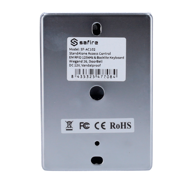 SIB SF-AC102-MF Control de acceso autónomo - Acceso por tarjeta MF y PIN - Salida de relé, pulsador y timbre - Wiegand 26 - Cont (3)