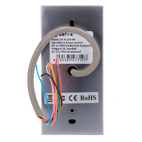 SIB SF-AC103-MF Control de acceso autónomo - Acceso por tarjeta MF y PIN - Salida de relé, pulsador y timbre - Wiegand 26 - Cont (3)