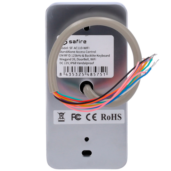 SIB SF-AC110-WIFI Control de acceso autónomo - Acceso por tarjeta EM, PIN y APP - Salida de relé, pulsador y timbre - Wiegand 26 (5)