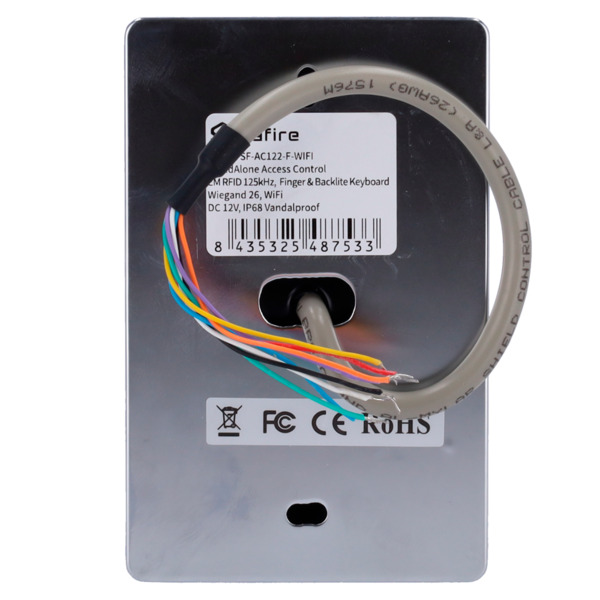 SIB SF-AC122-F-WIFI Control de acceso autónomo - Acceso por huella, tarjeta EM, PIN y APP - Salida de relé y pulsador - Wiegand (5)