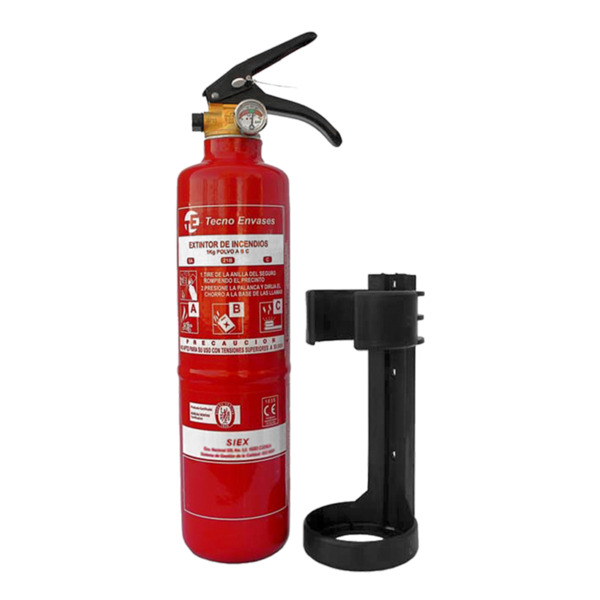 SIEX T000025P EXTINTOR ABC 1 Kg Portátil con presión permanente N2. Eficacia 5A 21B