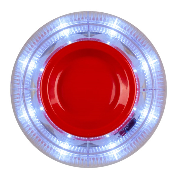 Sirena con flash. Color rojo. Requiere base standard no incluida. Certificado EN54-3/EN54-23 (1)