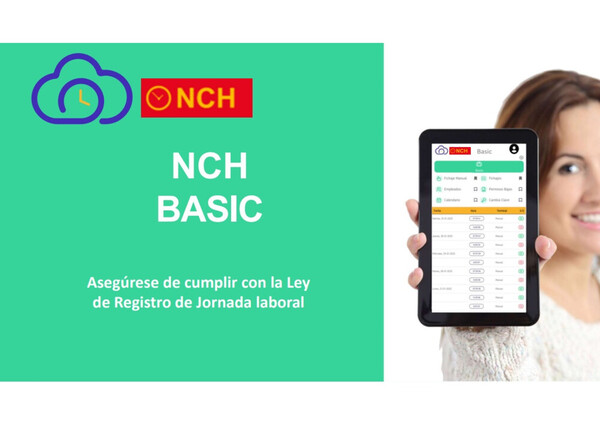 Software de Fichaje Básico NCH para fichaje remoto desde movil o PC. Pago Anual, máximo 15 empleados