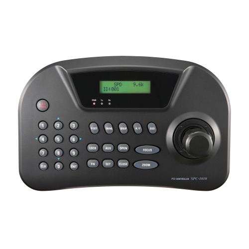 (SPC-1010) HANWHA TECLADO CONTROL PTZ. HASTA 255 UNIDADES, JOYSTICK 3D, MULTIPROTOCOLO, CONTROL RS-485 / 422, 12V