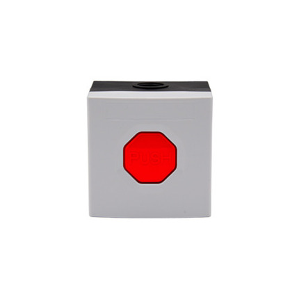 Comprar SS3 7R04 Pulsador SS3. Carcasa blanca, botón rojo. Enclavable.