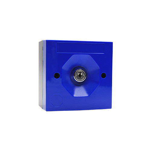 STI SS3 9053 Pulsador SS3 con llave. Carcasa azul. Tres posiciones.