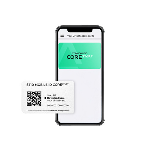 STID VCARD-PC3-AW Tarjeta virtual anónima STid Mobile ID® CORE Start lista para descarga mediante código QR