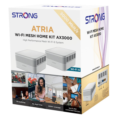 Strong MESHKITAX3000 sistema Wi-Fi Mesh (Wi-Fi en malla) Doble banda (2,4 GHz / 5 GHz) Wi-Fi 6 (802.11ax) Blanco 2 Interno (5)