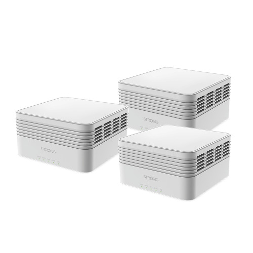 Strong MESHTRIAX3000 sistema Wi-Fi Mesh (Wi-Fi en malla) Doble banda (2,4 GHz / 5 GHz) Wi-Fi 6 (802.11ax) Blanco 3 Interno (1)