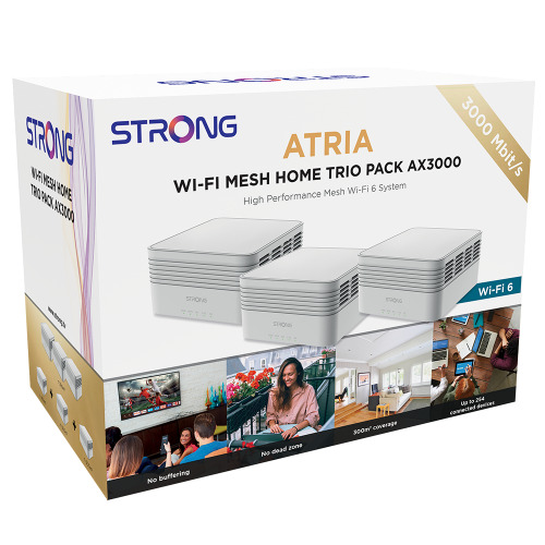 Strong MESHTRIAX3000 sistema Wi-Fi Mesh (Wi-Fi en malla) Doble banda (2,4 GHz / 5 GHz) Wi-Fi 6 (802.11ax) Blanco 3 Interno (5)