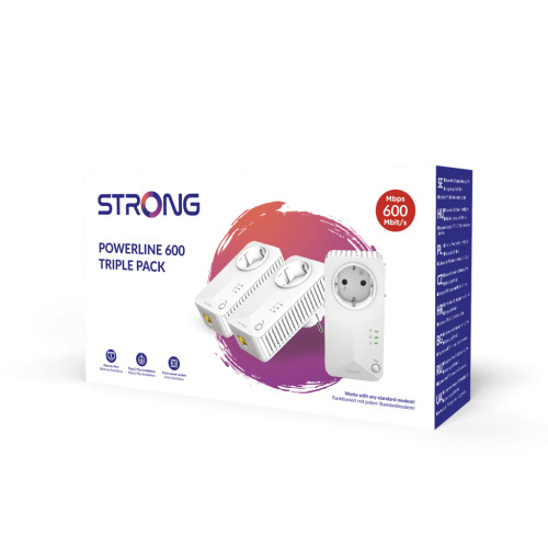 Strong Powerline 600 Triple Pack EU V2 600 Mbit/s Ethernet Blanco 3 pieza(s) (5)