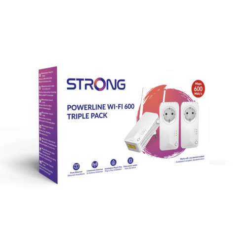 Strong Powerline WiFi 600 Triple Pack V2 600 Mbit/s Ethernet Blanco 3 pieza(s) (2)
