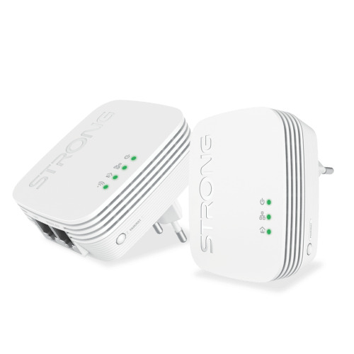 Strong POWERLWF600DUOMINI adaptador de red PowerLine 600 Mbit/s Ethernet Wifi Blanco 2 pieza(s) (1)