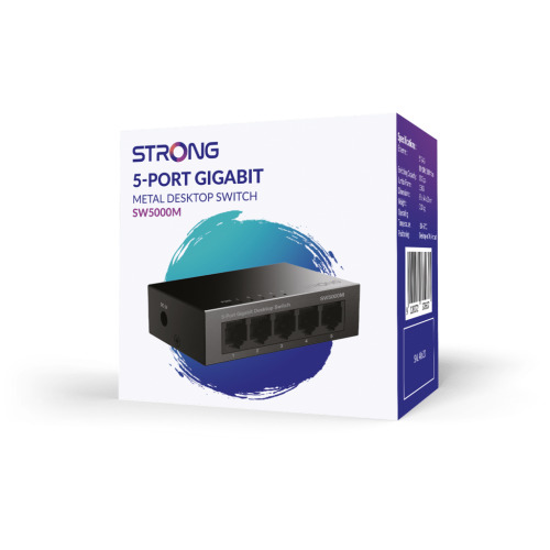 Strong SW5000M switch Gigabit Ethernet (10/100/1000) Negro (7)