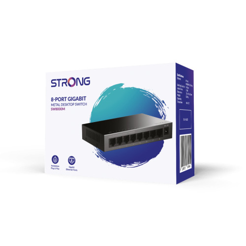 Strong SW8000M switch Gigabit Ethernet (10/100/1000) Negro (6)
