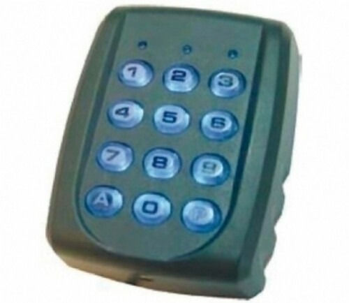 Sumat TALOS2G Teclado autónomo de 60 usuarios para uso en interiores con teclas de policarbonato, 12/24 Vdc - ac.