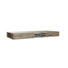 Switch 18 puertos no gestionado L2 16 Gigabit PoE + 2SFP Enracable 1U