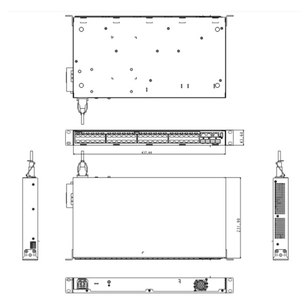 Switch 48 puertos Gigabit + 4 Uplink SFP+ 10Gbps 55W Manejable Layer3 (1)