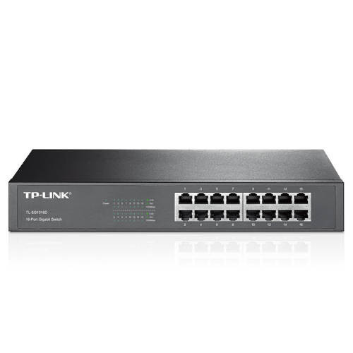 SWITCH CON BASE DE MONTAJE TP-LINK DE ESCRITORIO DE 16 PUERTOS GIGABIT (1)