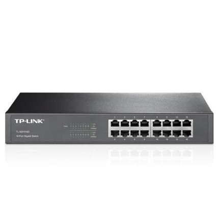 Comprar SWITCH CON BASE DE MONTAJE TP-LINK DE ESCRITORIO DE 16 PUERTOS GIGABIT