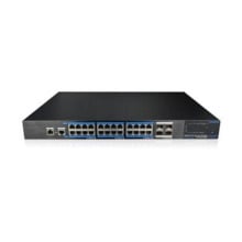 Switch Fast-Ring PoE 24 puertos Gigabit + 4 Uplink SFP Gigabit 390W 802.3af/at 6KV Manejable Layer 2