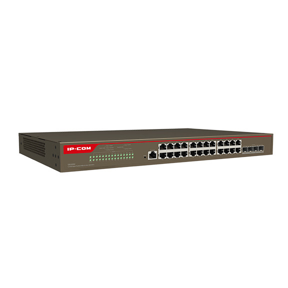 Switch inteligente gestionable 24 puertos Gigabit (10/100/1000 Mbps) + 4 puerto SFP 10G L3 IP-COM