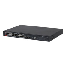 Switch PoE 2.0 24 puertos 10/100 + 2 Combo Gigabit RJ45/SFP Uplink 360W Manejable Layer2