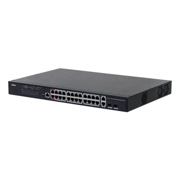 Switch PoE 2.0 24 puertos 10/100/1000 + 2 Combo Gigabit RJ45/SFP Uplink 230W Manejable Layer2