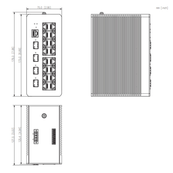 Switch PoE 2.0 Industrial 16 puertos Gigabit + 4SFP Uplink Gigabit 240W Manejable Layer2 (3)