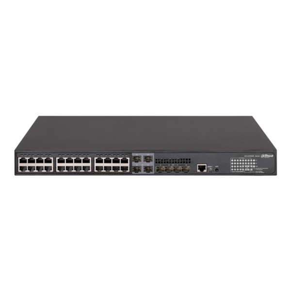 Switch PoE 24 puertos Gigabit + 4 Combo Gigabit SFP/SFP+ 10Gbps 370W Manejable Layer3 (3)