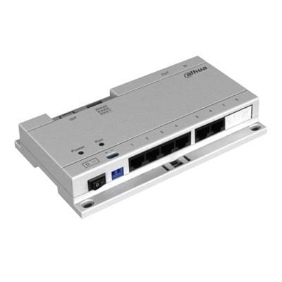 Switch PoE 6 puertos para VTO y VTH Dahua, 24 Vdc no incluye fuente